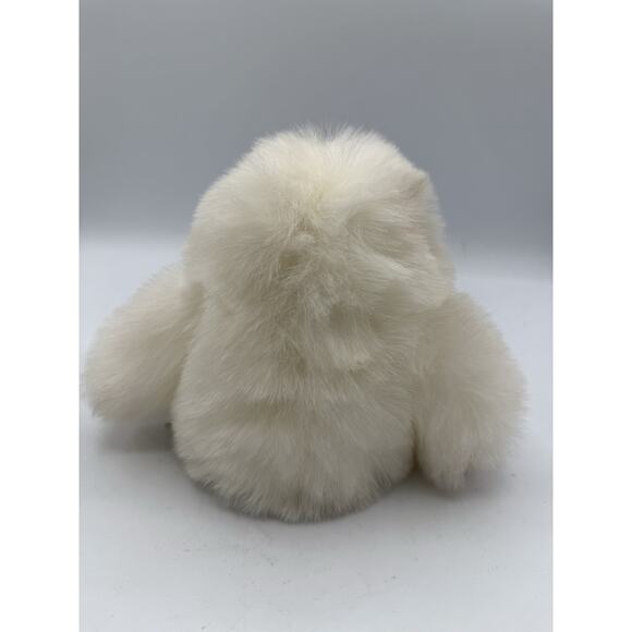 Stuffed Albino Monkey Plush Toy 5.5in Gorilla White Fur - Picture 3 of 6